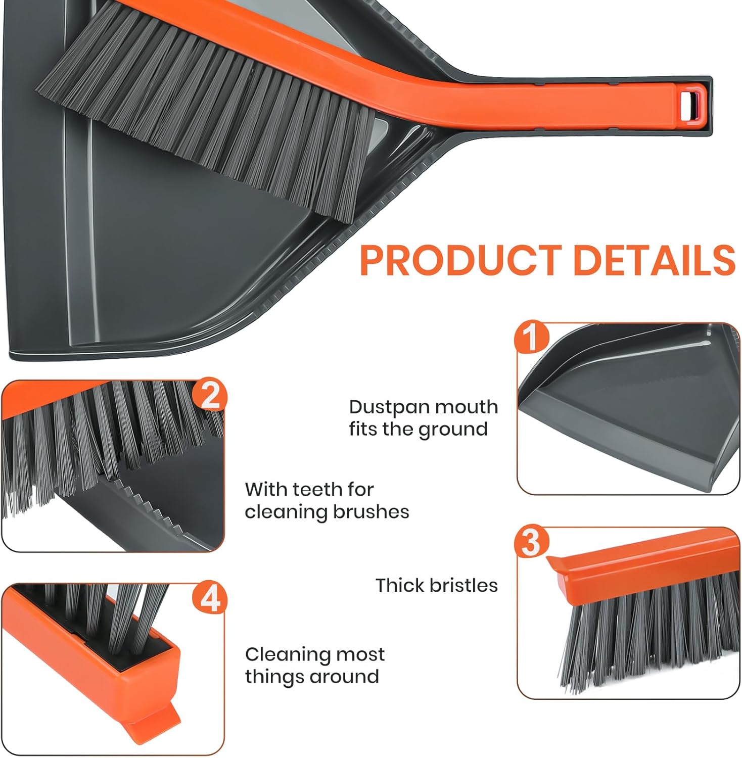 Mini Dustpan and Brush Set, Small Dust Pan and Brush Set Dust pan Broom Brush Dustpan Small Hand Broom and Dustpan Set for Home Daily Essential Cleaning Tool