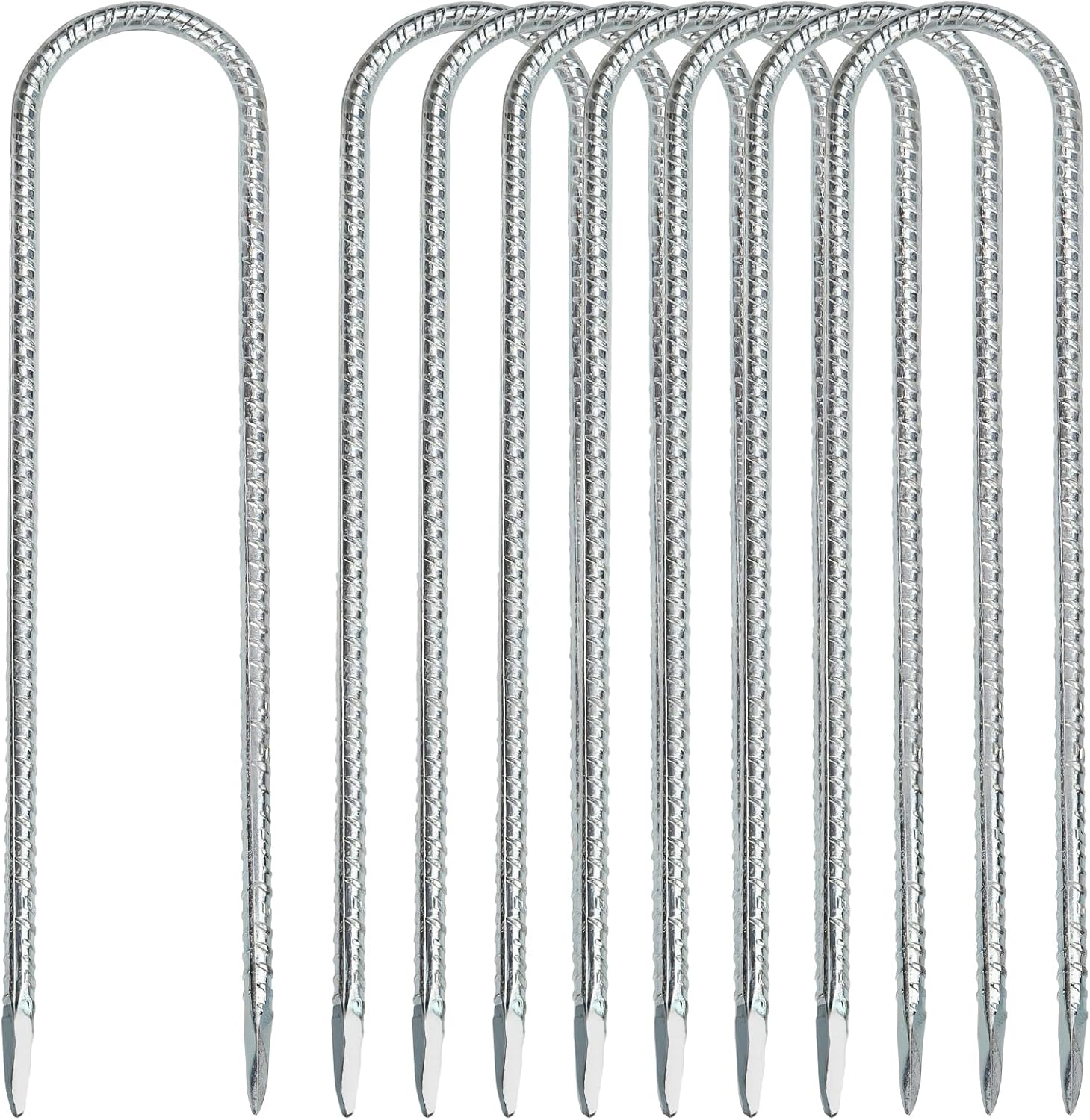 Trampoline Stakes, Trampoline Anchors High Wind 12inch Trampoline Ground Anchors Heavy Duty Ground Stakes Galvanized Steel Trampoline Accessories