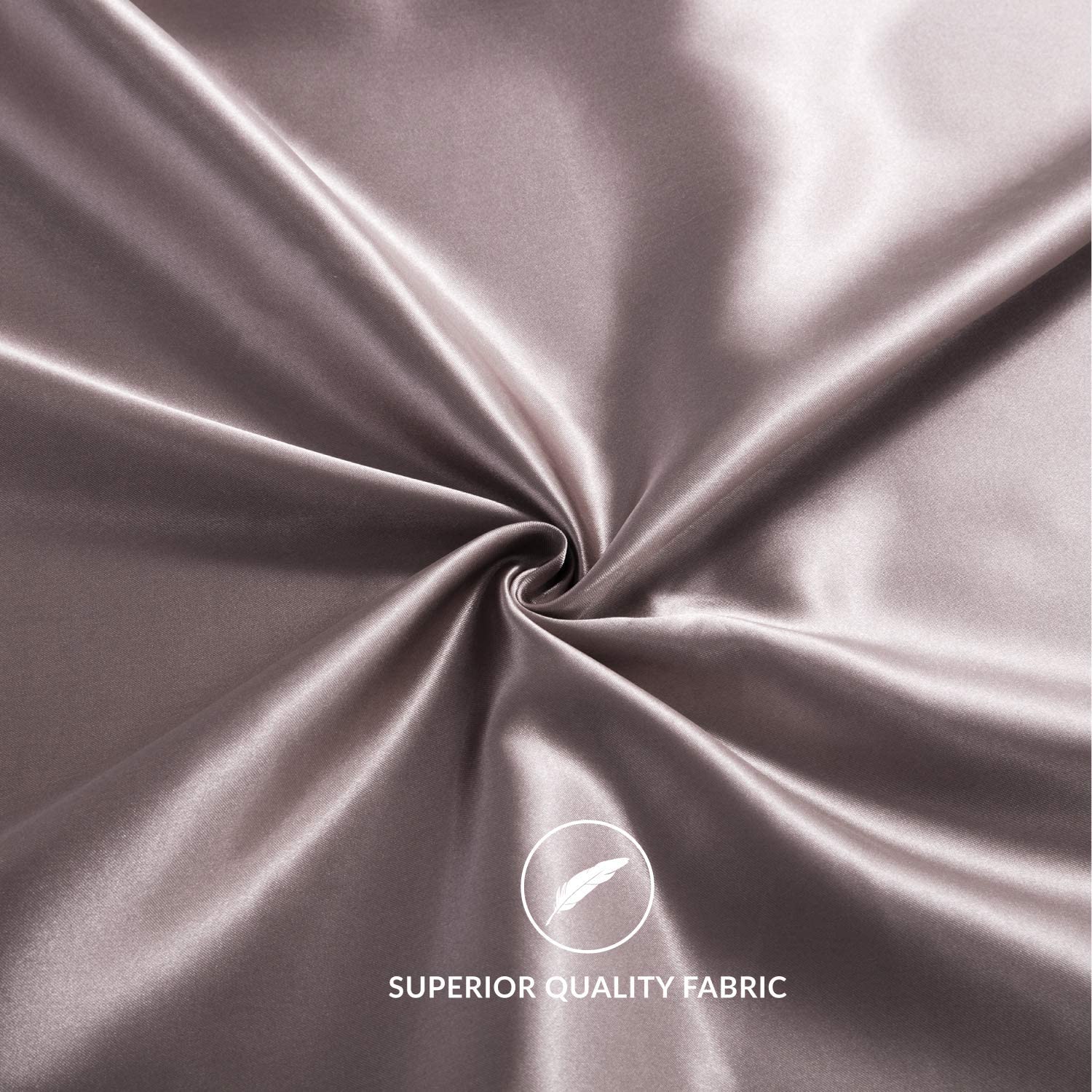Satin Pillowcase for Hair and Skin, 2-Pack Pillow Cases - Satin Pillow Covers with Envelope Closure, Rose Taupe