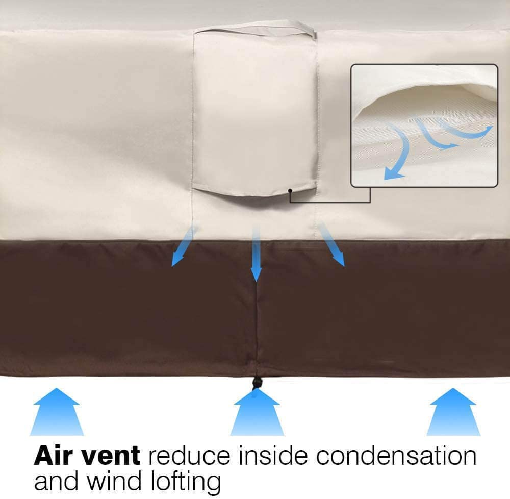 Vailge Patio Chair Covers, Lounge Deep Seat Cover, Heavy Duty and Waterproof Outdoor Lawn Patio Furniture Covers (Beige & Brown)