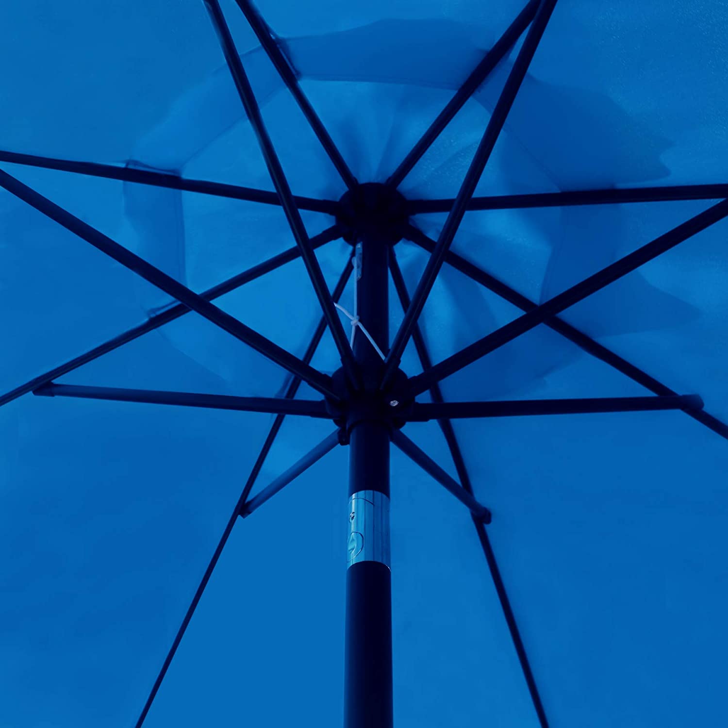 Patio, Lawn & Garden 9' Patio Umbrella Outdoor Table Umbrella with 8 Sturdy Ribs (Blue)