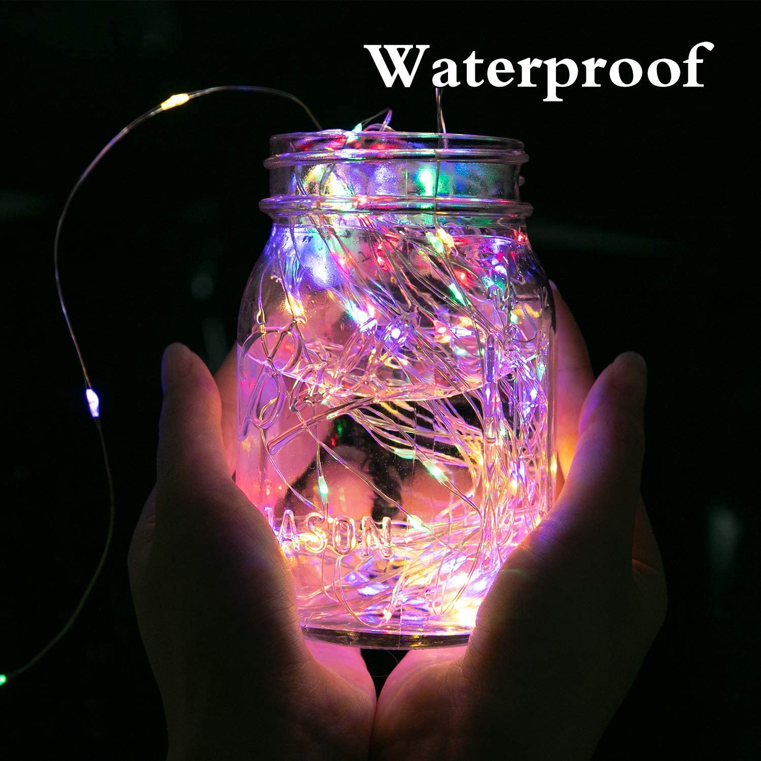 Outdoor Solar String Lights, 2 Pack 33 Feet 100 Led Solar Fairy Lights Waterproof Decoration Copper Wire Lights with 8 Modes for Indoor Outdoor Patio Yard Trees Party Decor(Multicolor)