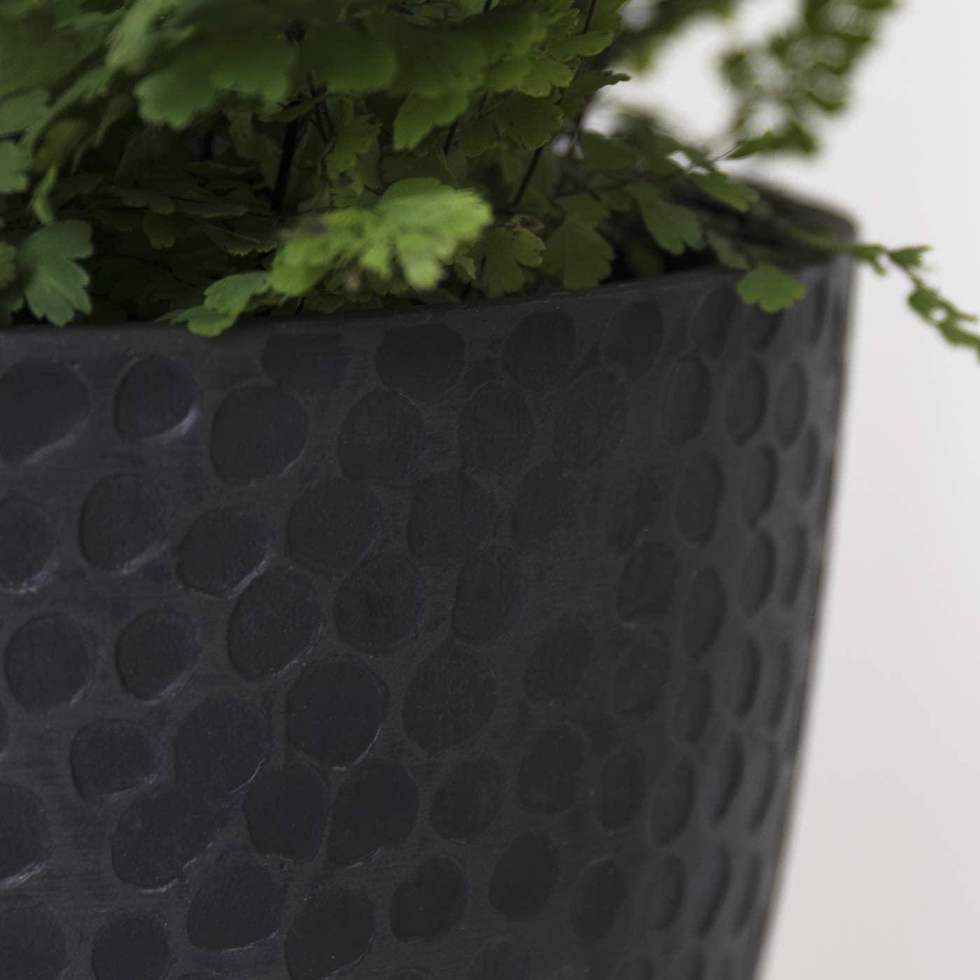 Outdoor Indoor Planters Flower Pots - 9.4 Inch Planter Pot Containers, Plant Pots, Black, Honeycomb
