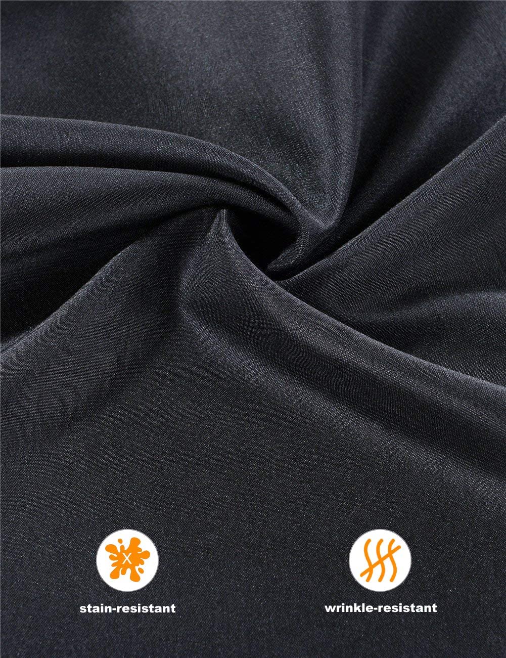 Polyester Cloth Napkins 1-Dozen, Solid Washable Fabric Napkins Set of 12, Perfect for Weddings, Parties, Holiday Dinner Black