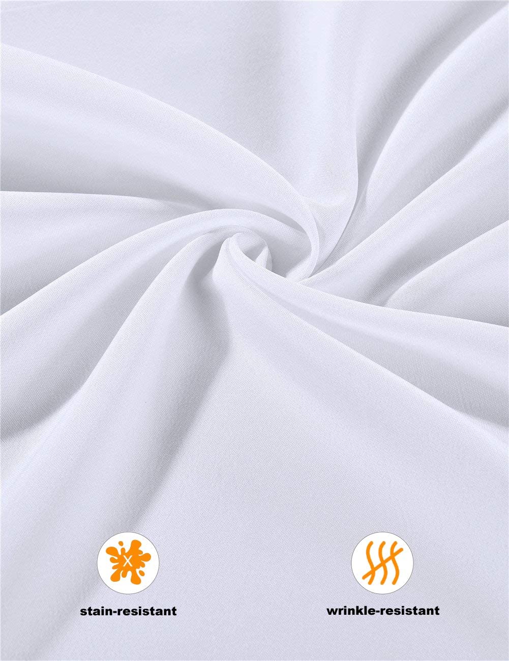 Polyester Cloth Napkins 1-Dozen, Solid Washable Fabric Napkins Set of 13, Perfect for Weddings, Parties, Holiday Dinner White