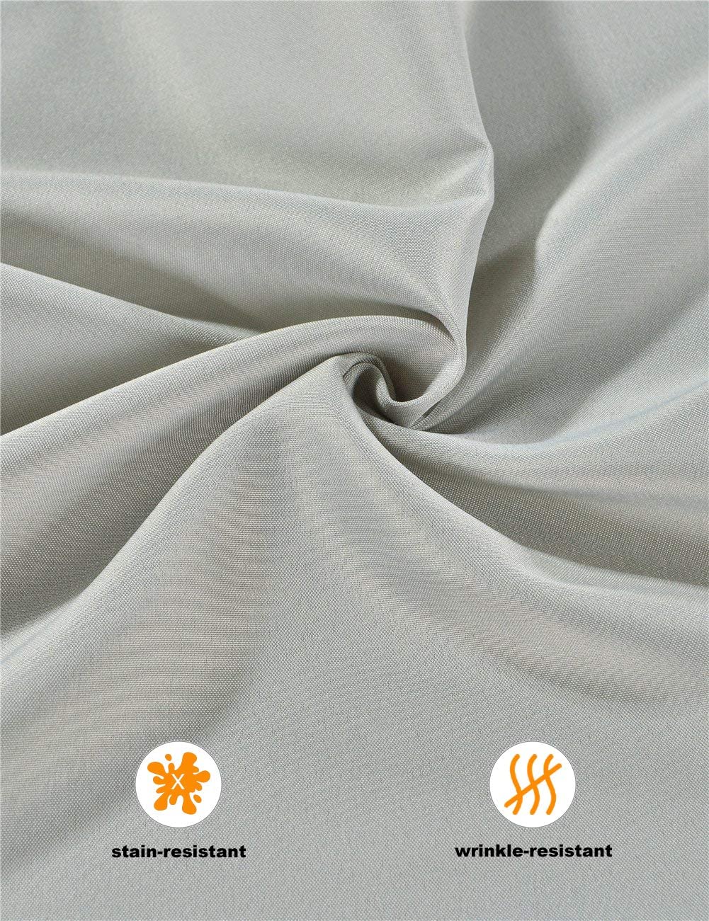 Polyester Cloth Napkins 1-Dozen, Solid Washable Fabric Napkins Set of 15, Perfect for Weddings, Parties, Holiday Dinner Sliver