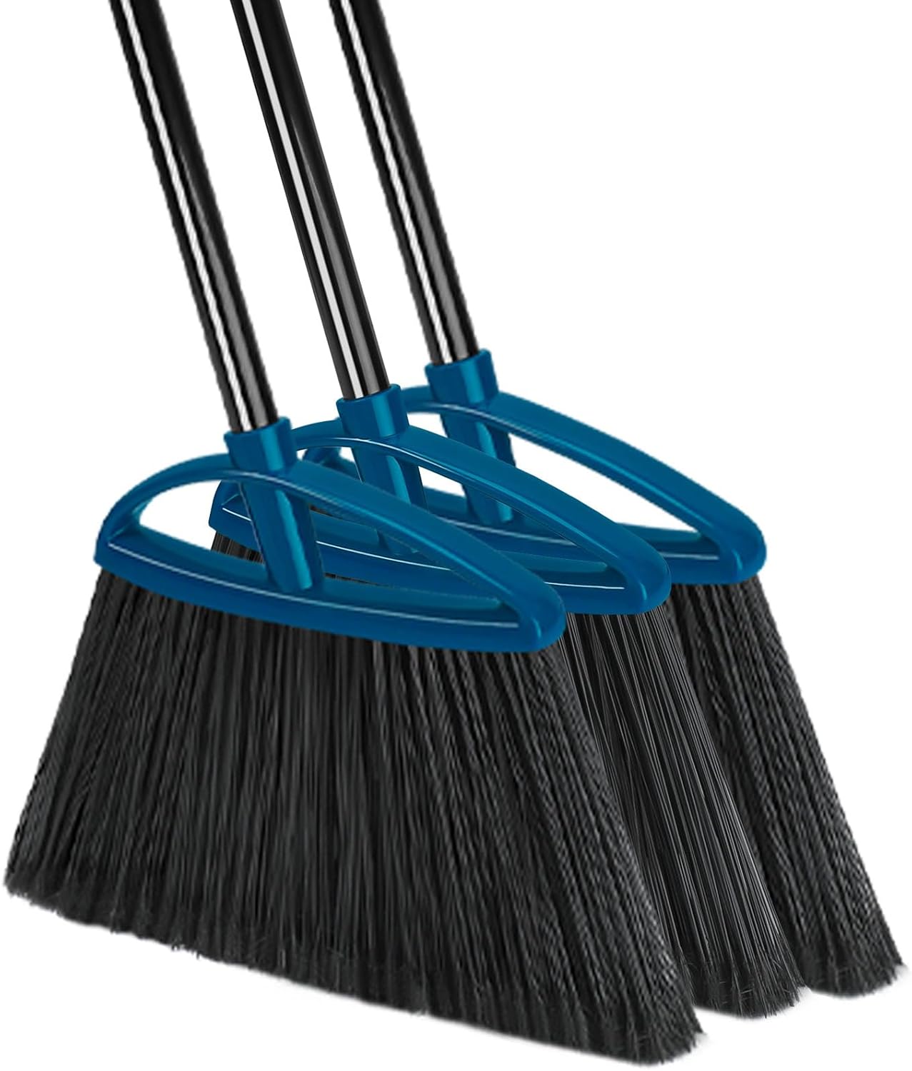 3 Pack Outdoor Broom Heavy Duty 60''Large Brooms for Sweeping Patio Garage Lobby Yard Garden Kitchen Indoor House Angle Broom Office Commercial Broom