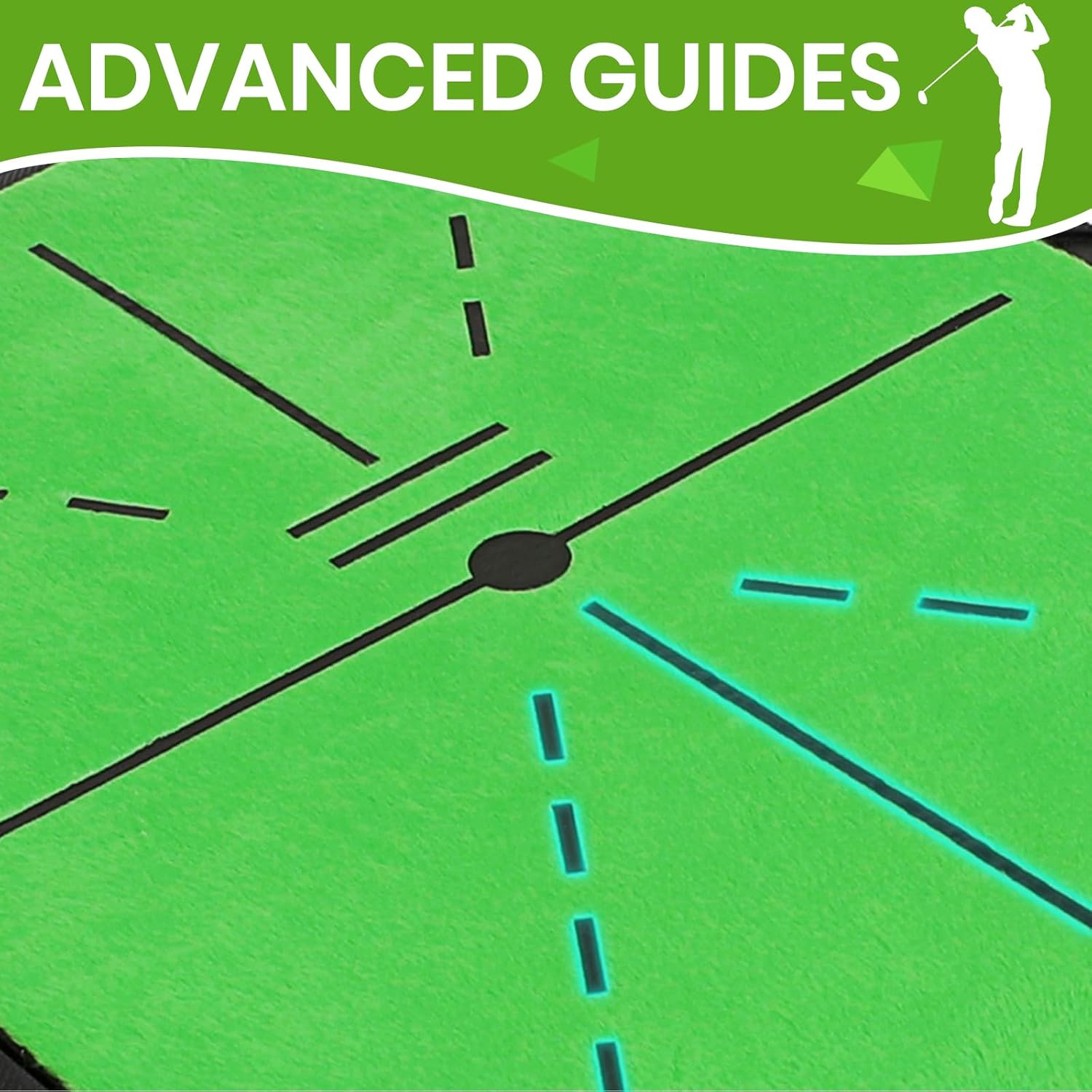 Golf Mats Practice Indoor Outdoor Path Feedback Golf Training Mat 16"X12" Detection Batting Extra Replaceable Golf Impact Mat Golf Gifts for Men/Women