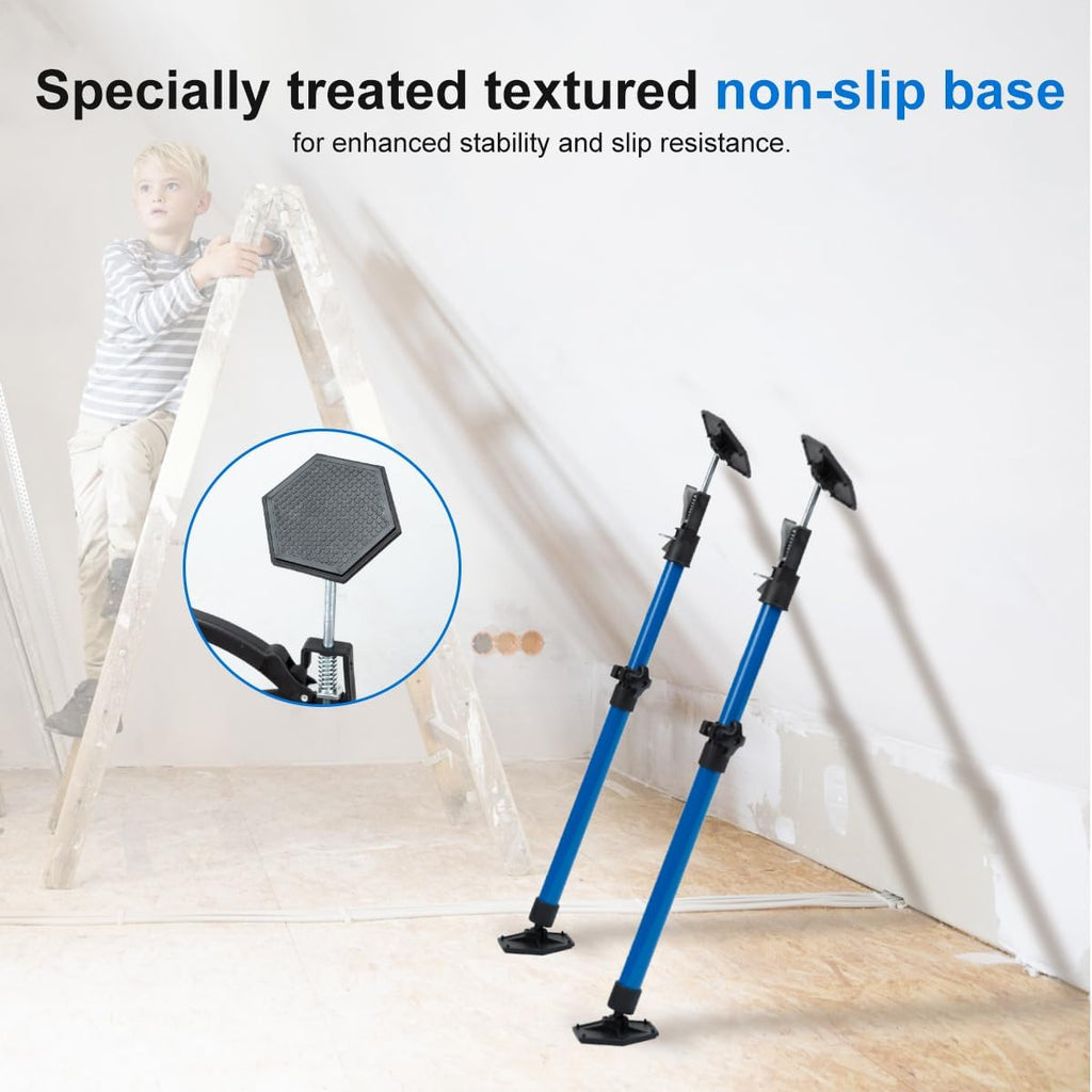 Install Cabinets 2-Pack Tools 20'' to 46.5'' Adjustable Support Pole Third Hand Tool with 154 Lbs Capacity for Cabinet Jack, Drywall Jack& Cargo Bars