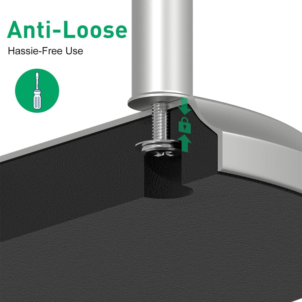 Freestanding Toilet Paper Holder with Shelf and Reserve for Small Bathroom Storage, Holds 5 Mega Rolls/Phone/Wipes Nickel