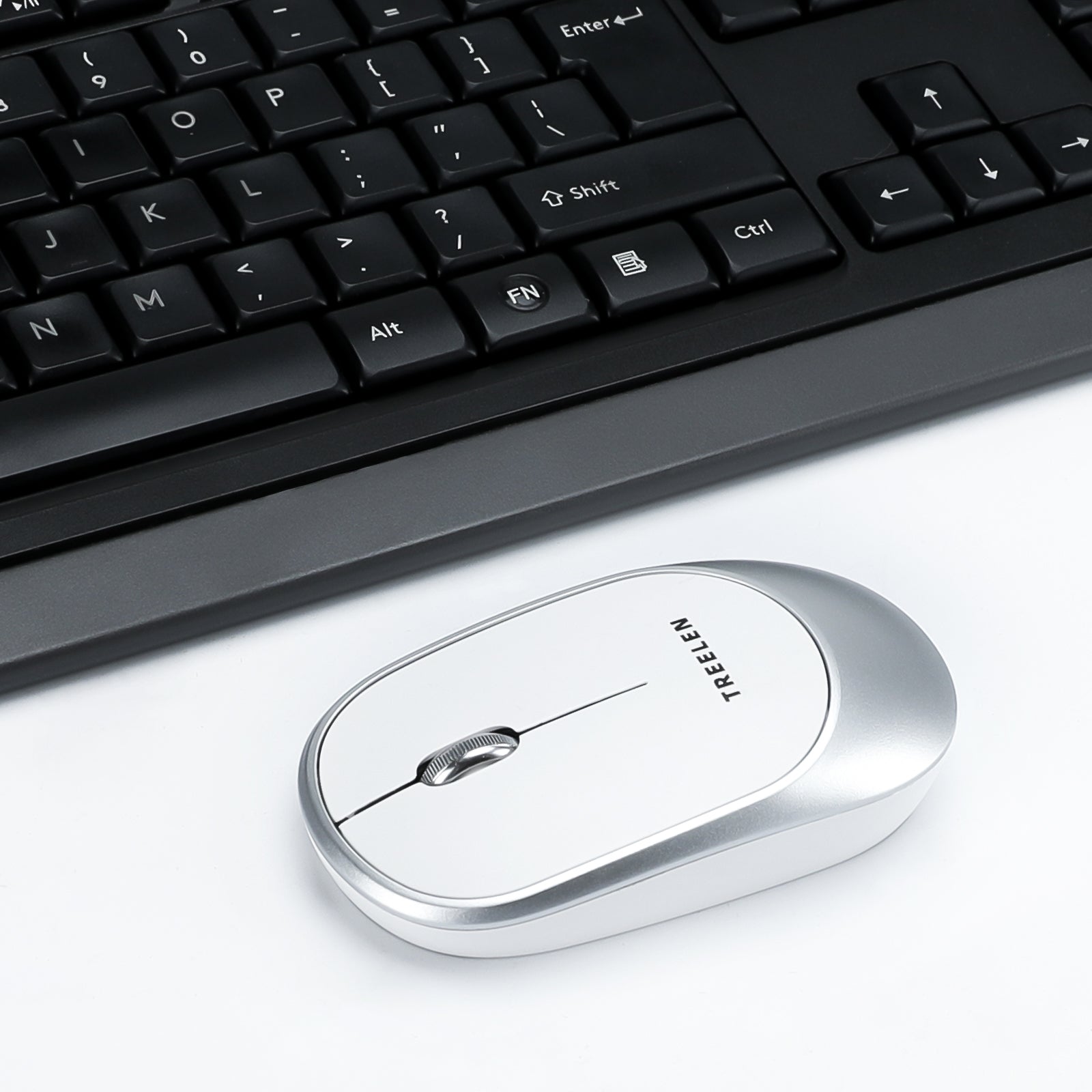 Treelen , Computer Mouse 18 Months Battery Life Cordless Mouse, 5 Level 4800 DPI, 6 Button Ergo Wireless Mice, 2.4G Portable USB Wireless Mouse for Laptop, Mac, Chromebook, PC, Windows