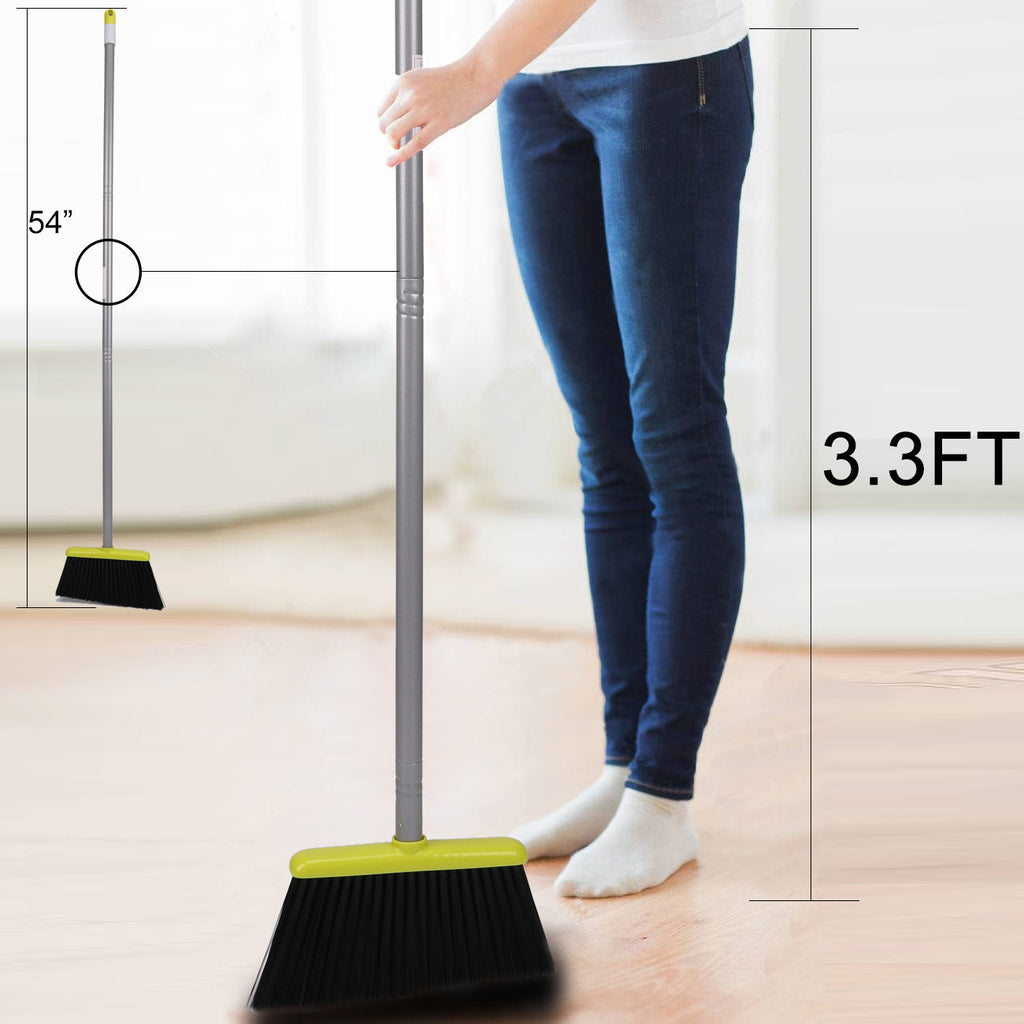Broom and Dustpan＆Dust pan Set-Upright Broom and Dustpan Combo with Long Extendable Handle for Lobby Kitchen Room Floor Best Cleaning Supplies