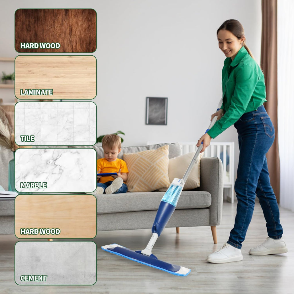 3 Pack Microfiber Cleaning Pads for Bona Mop, Reusable Microfiber Mop Pads for 18 Inch Mop, Hardwood Floor Replacement Cleaning Mop Pads, Machine Washes