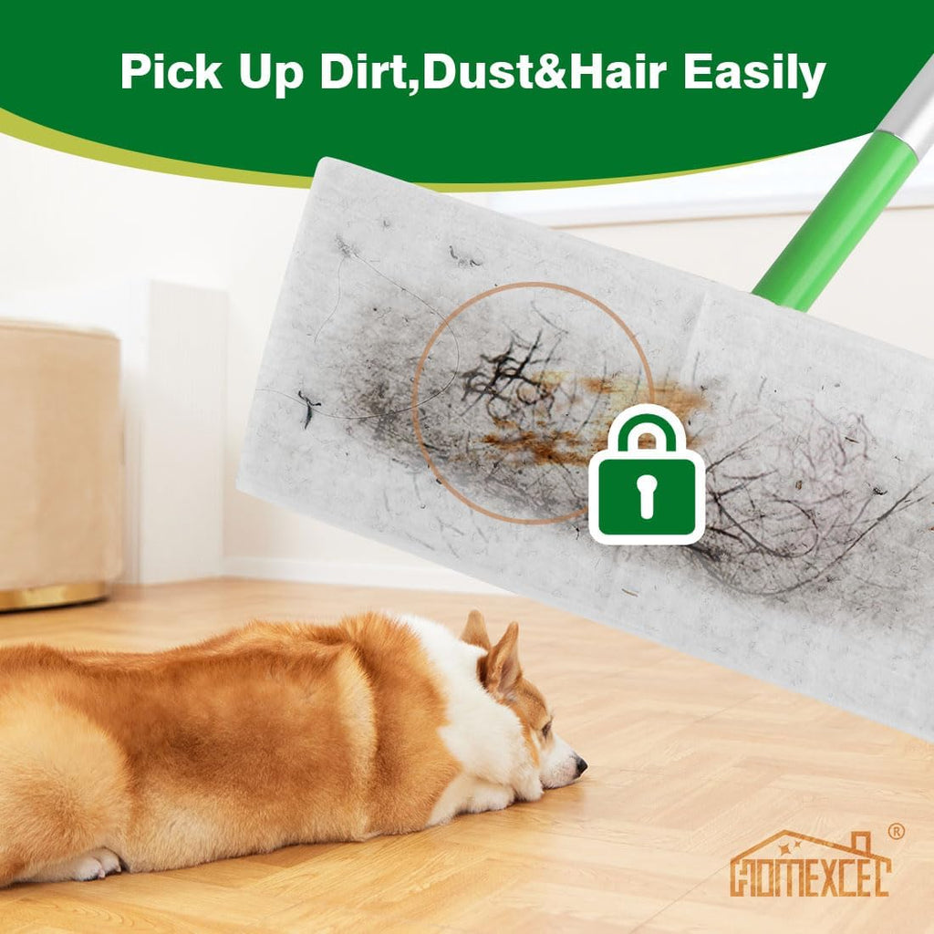 TREELEN Dry Sweeping Cloths Pads Compatible with Swiffer Sweeper- Disposable Duster Refills Mop Pads for Floor Mopping and Cleaning, 64 Count