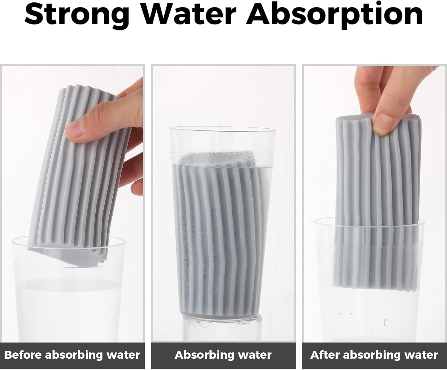 4-Pack Damp Clean Duster Sponge, Sponge Cleaning Brush, Duster for Cleaning Blinds, Glass, Baseboards, Vents, Railings, Mirrors,Window Track Grooves and Faucets