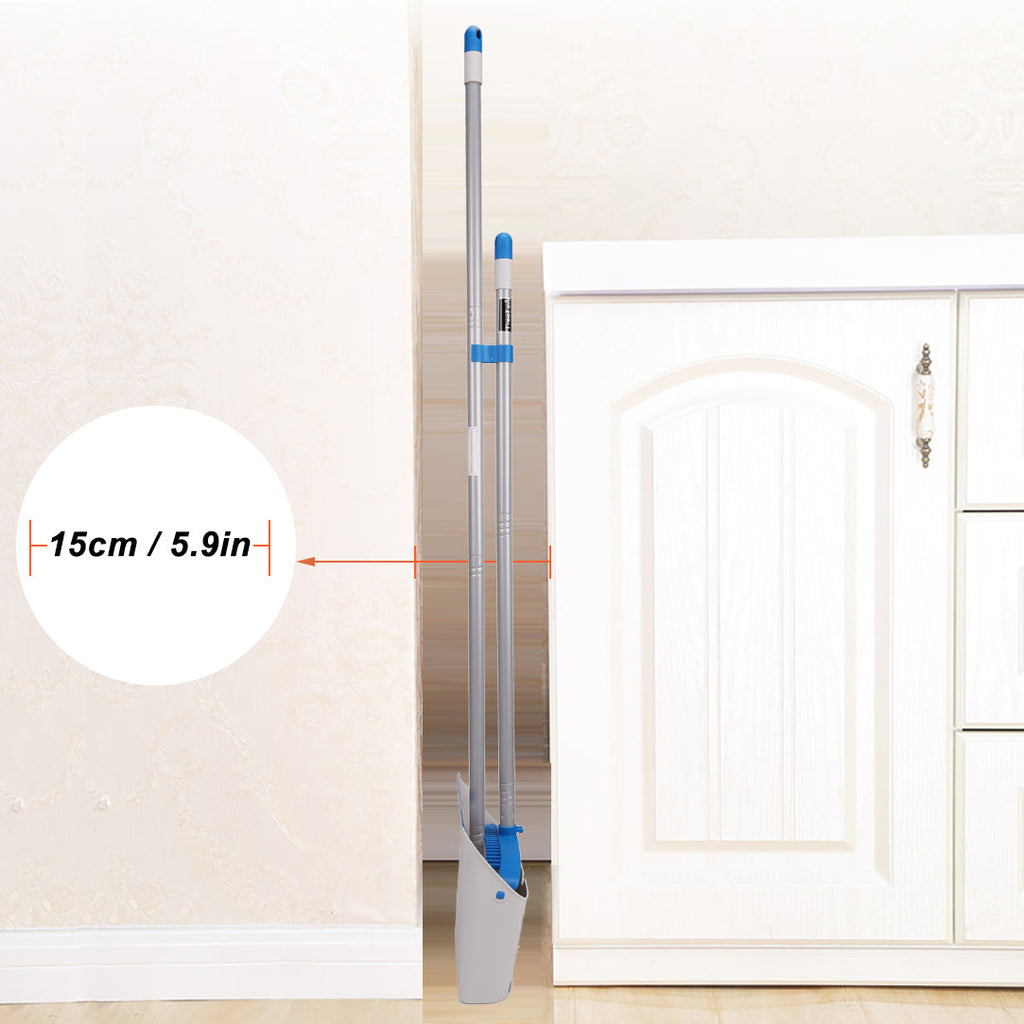 Broom and Dustpan Set, Sweep Set Upright Long Handle Stand Up & Store Indoor Outdoor for Home Kitchen