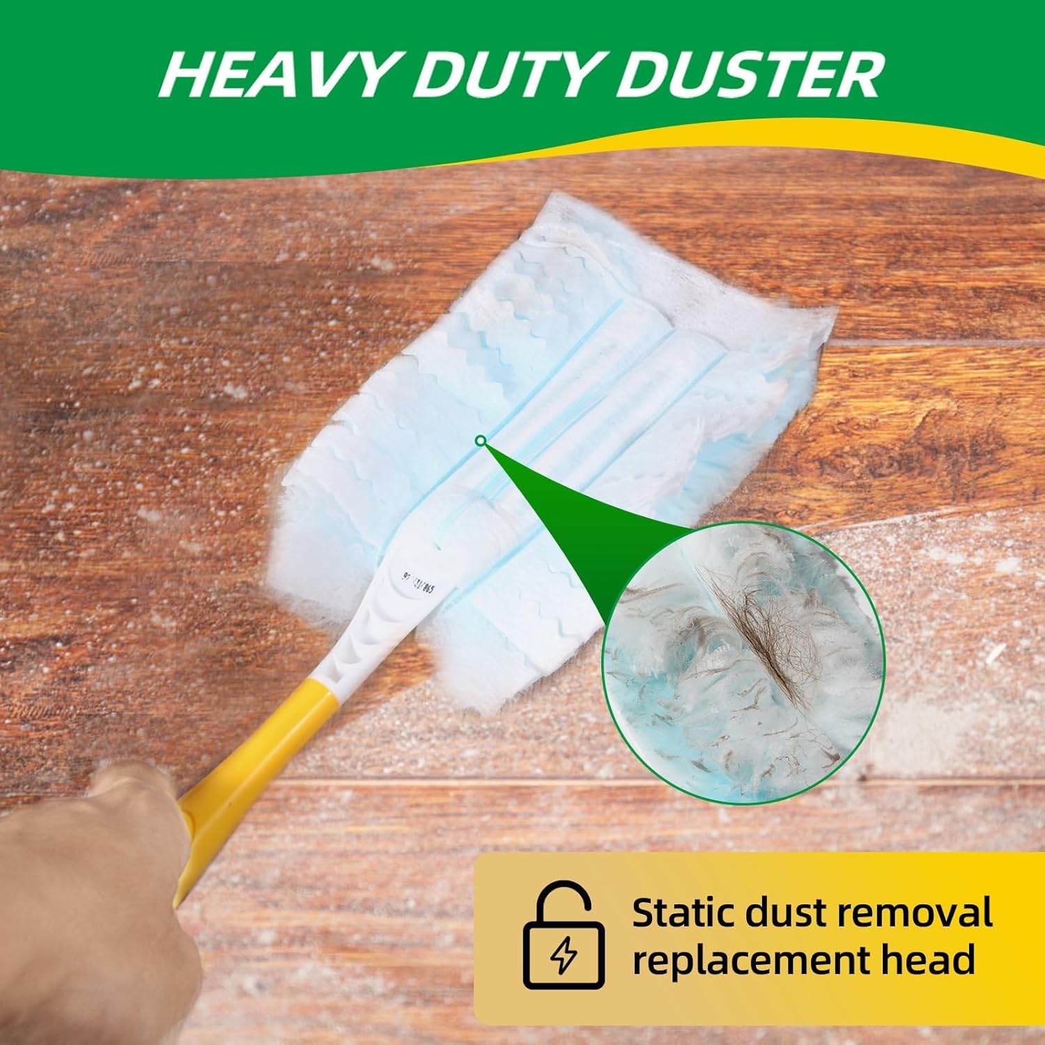Duster Refills,Static Dust Removal Brush Disposable Replacement Head Compatible with Swiffer,Duster Refills for Dusting Electronics,Furniture,Blinds,Ceiling Fans (Blue, 18 PCS)