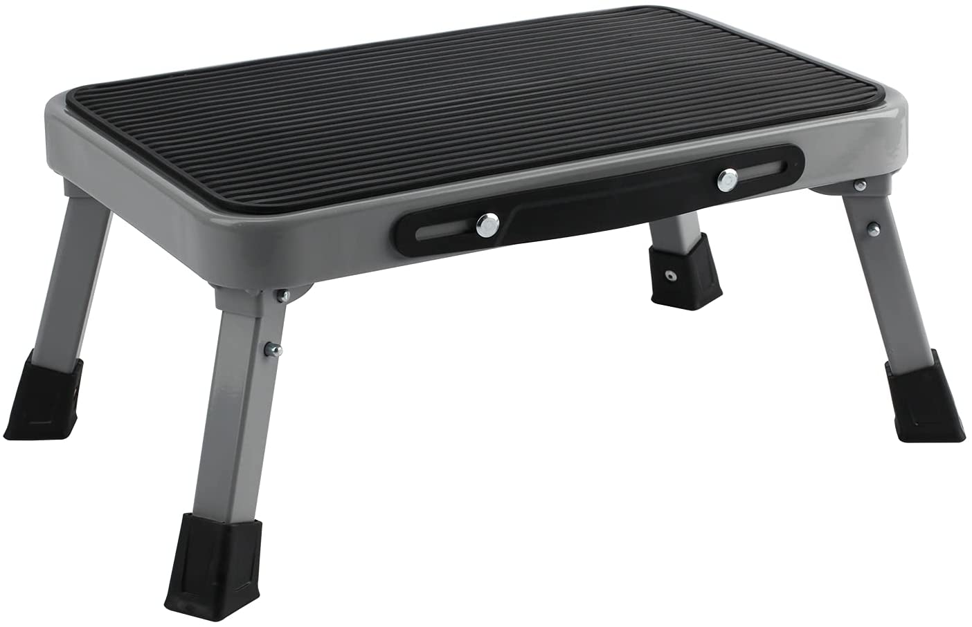 1-Step 330lbs Capacity Folding Metal Step Stool, Portable Step Ladder, Non-Slip, Sturdy