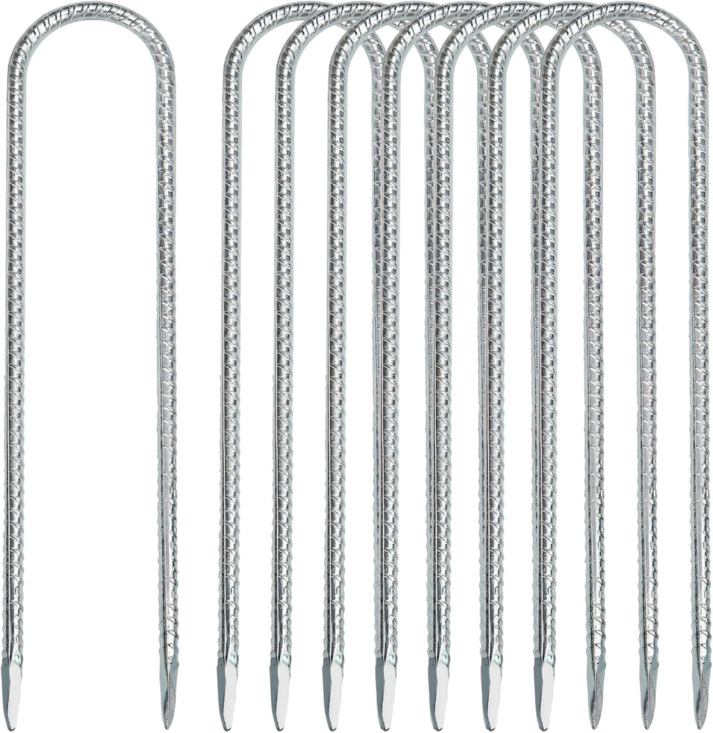 Trampoline Stakes, Trampoline Anchors High Wind 12inch Trampoline Ground Anchors Heavy Duty Ground Stakes Galvanized Steel Trampoline Accessories