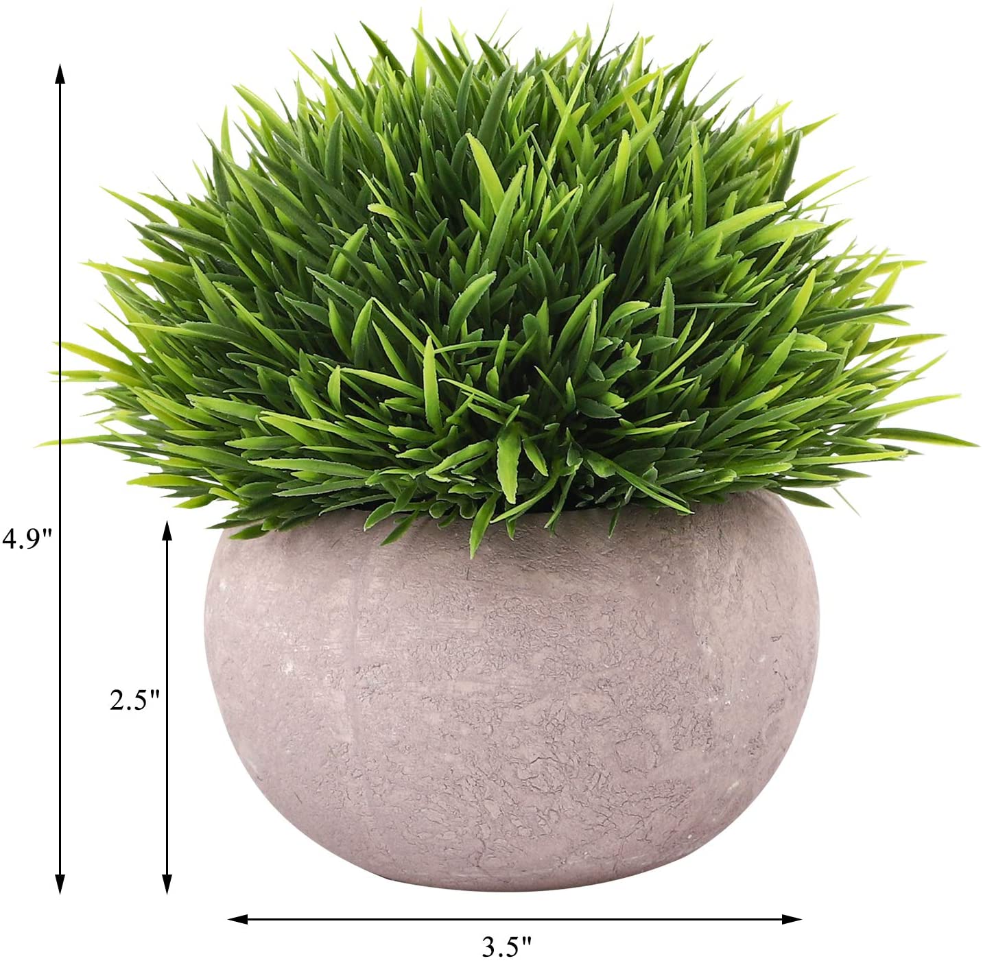 4 Packs Artificial Mini Potted Plants Plastic Faux Topiary Shrubs Fake Plants for Room Office Desk Decoration
