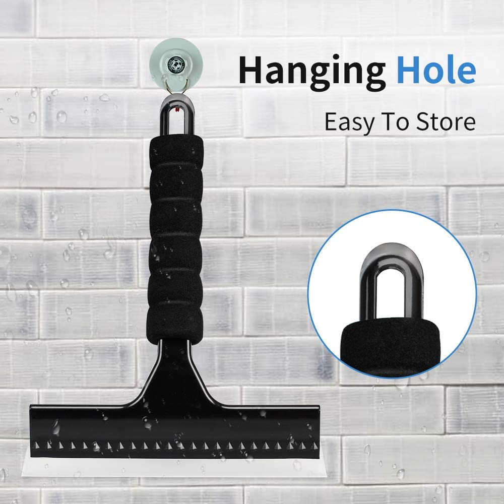 Shower Squeegee for Glass Door Shower Door All Purpose Squeegee Wiper with Good Grip Handle for Bathroom Mirror Countertop Kitchen Cleaning