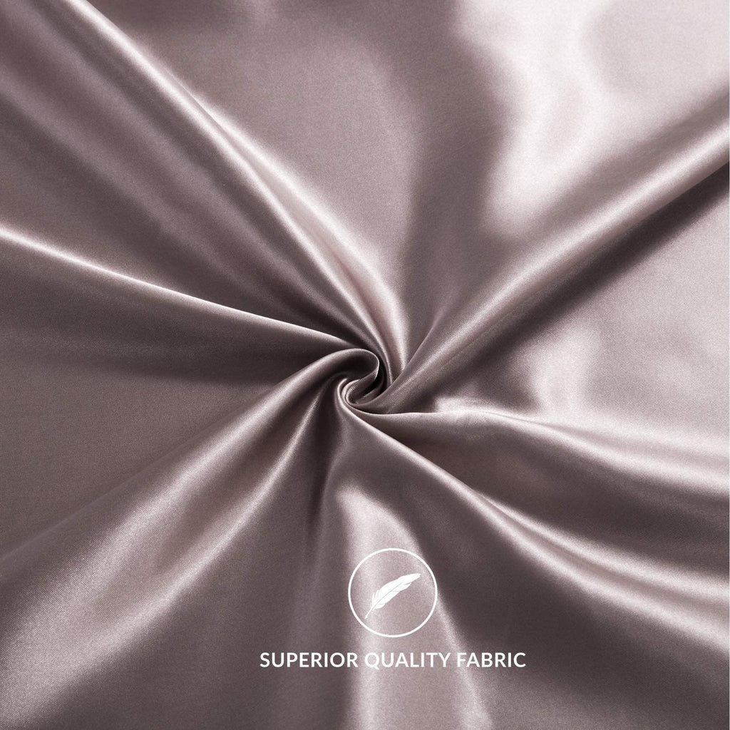 Satin Pillowcase for Hair and Skin, 2-Pack Pillow Cases - Satin Pillow Covers with Envelope Closure, Rose Taupe