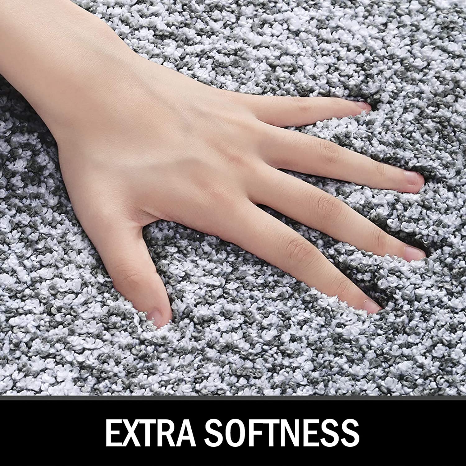 Bathroom Rug Mat, Ultra Soft and Water Absorbent Bath Rug, Bath Carpet, Machine Wash/Dry, for Tub, Shower, and Bath Room (Dark Grey)