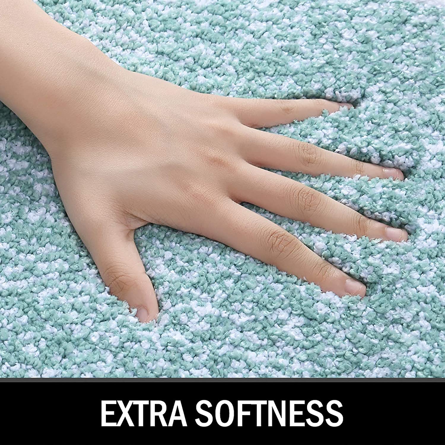 Bathroom Rug Mat, Ultra Soft and Water Absorbent Bath Rug, Bath Carpet, Machine Wash/Dry, for Tub, Shower, and Bath Room (Green)