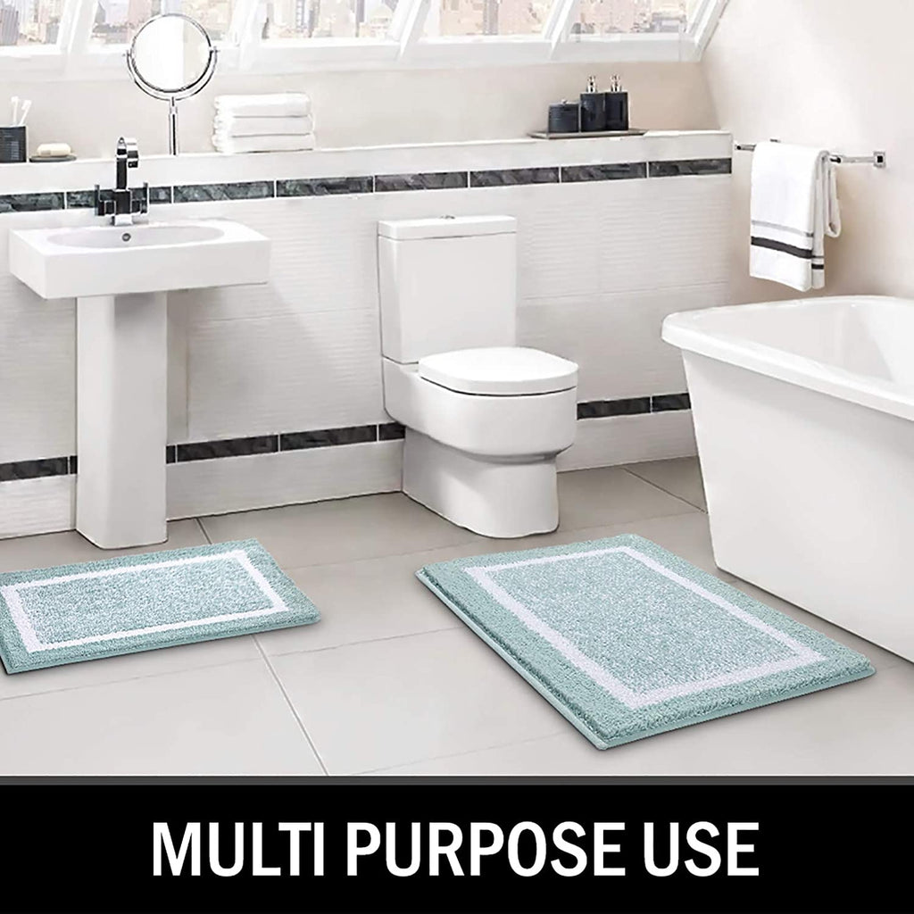 Bathroom Rug Mat, Ultra Soft and Water Absorbent Bath Rug, Bath Carpet, Machine Wash/Dry, for Tub, Shower, and Bath Room (Green)