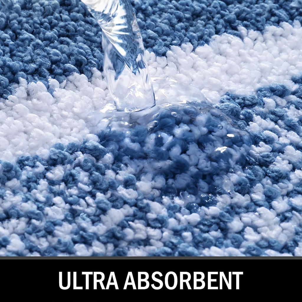 Bathroom Rug Mat, Ultra Soft and Water Absorbent Bath Rug, Bath Carpet, Machine Wash/Dry, for Tub, Shower, and Bath Room (Navy)