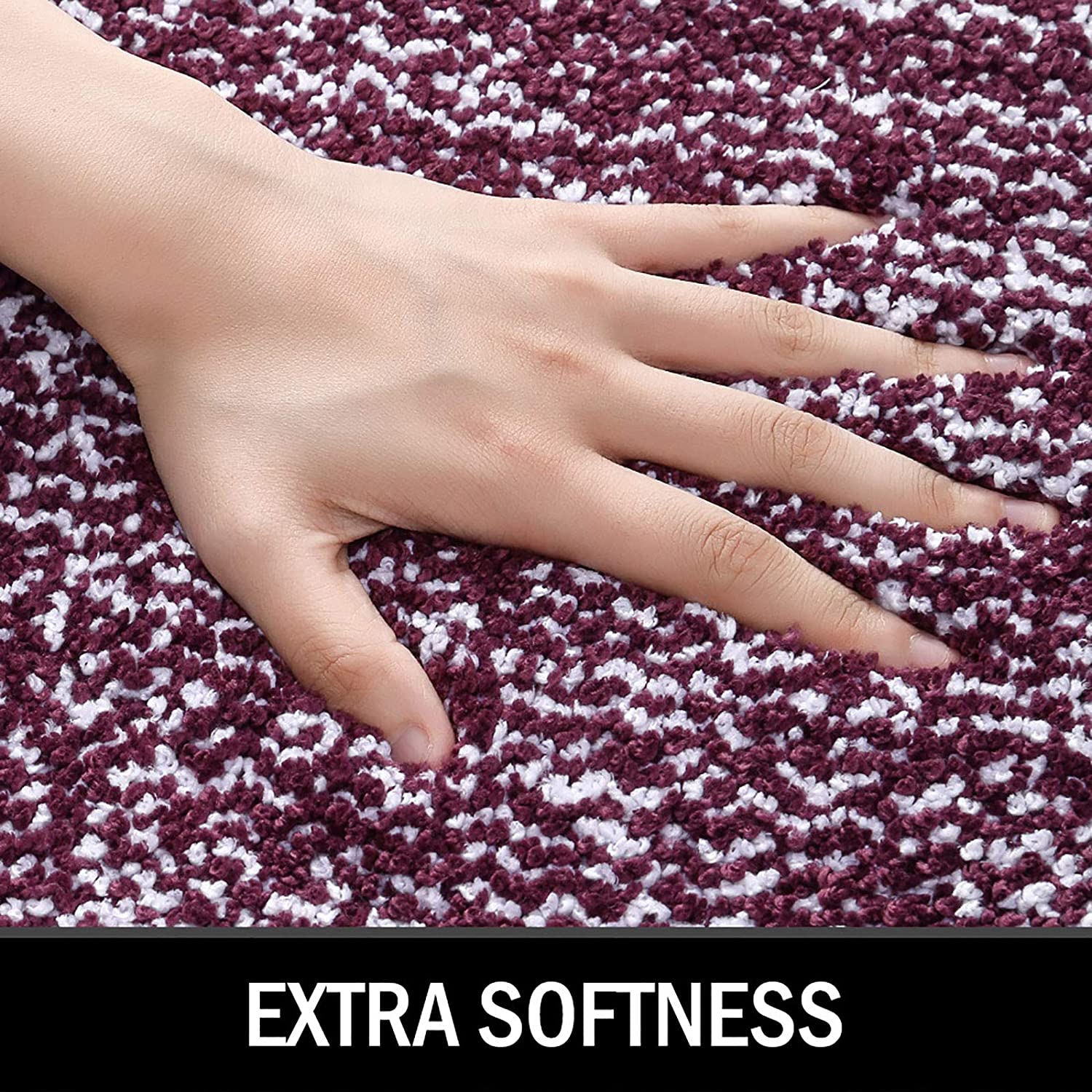 Bathroom Rug Mat, Ultra Soft and Water Absorbent Bath Rug, Bath Carpet, Machine Wash/Dry, for Tub, Shower, and Bath Room (Purple)