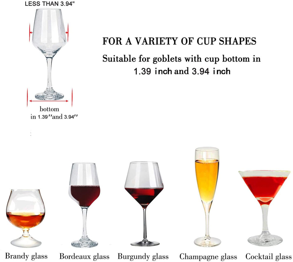 Wine Glasses Rack Under Cabinet Stemware Rack,Wine Glass Hanger Rack Wire Wine Glass Holder Storage Hanger for Cabinet Kitchen Bar (3 Rows)