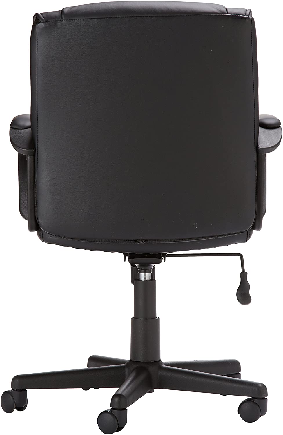 Ergonomic, Adjustable, Swivel Office Desk Chair with Armrest, Black Bonded Leather
