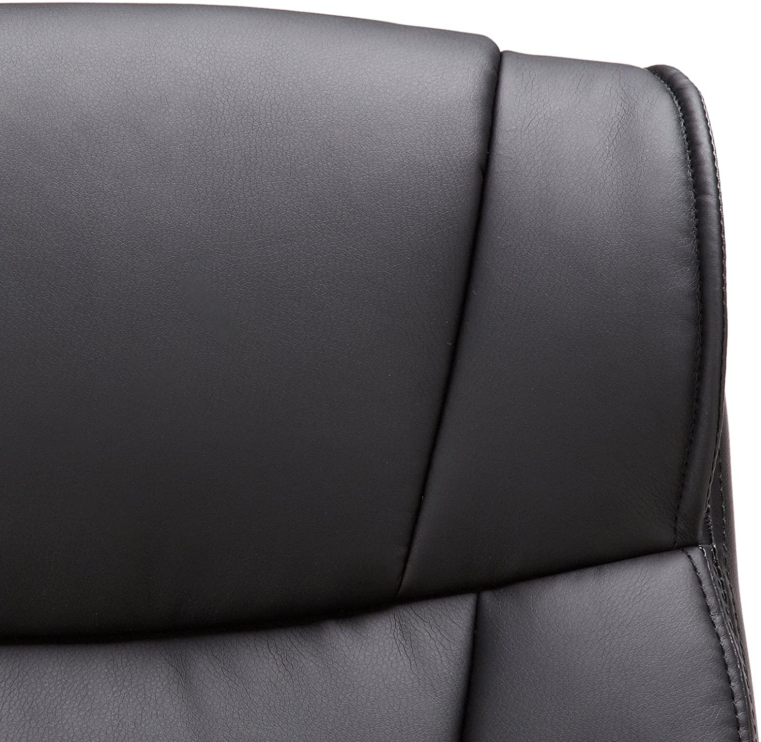 Ergonomic, Adjustable, Swivel Office Desk Chair with Armrest, Black Bonded Leather
