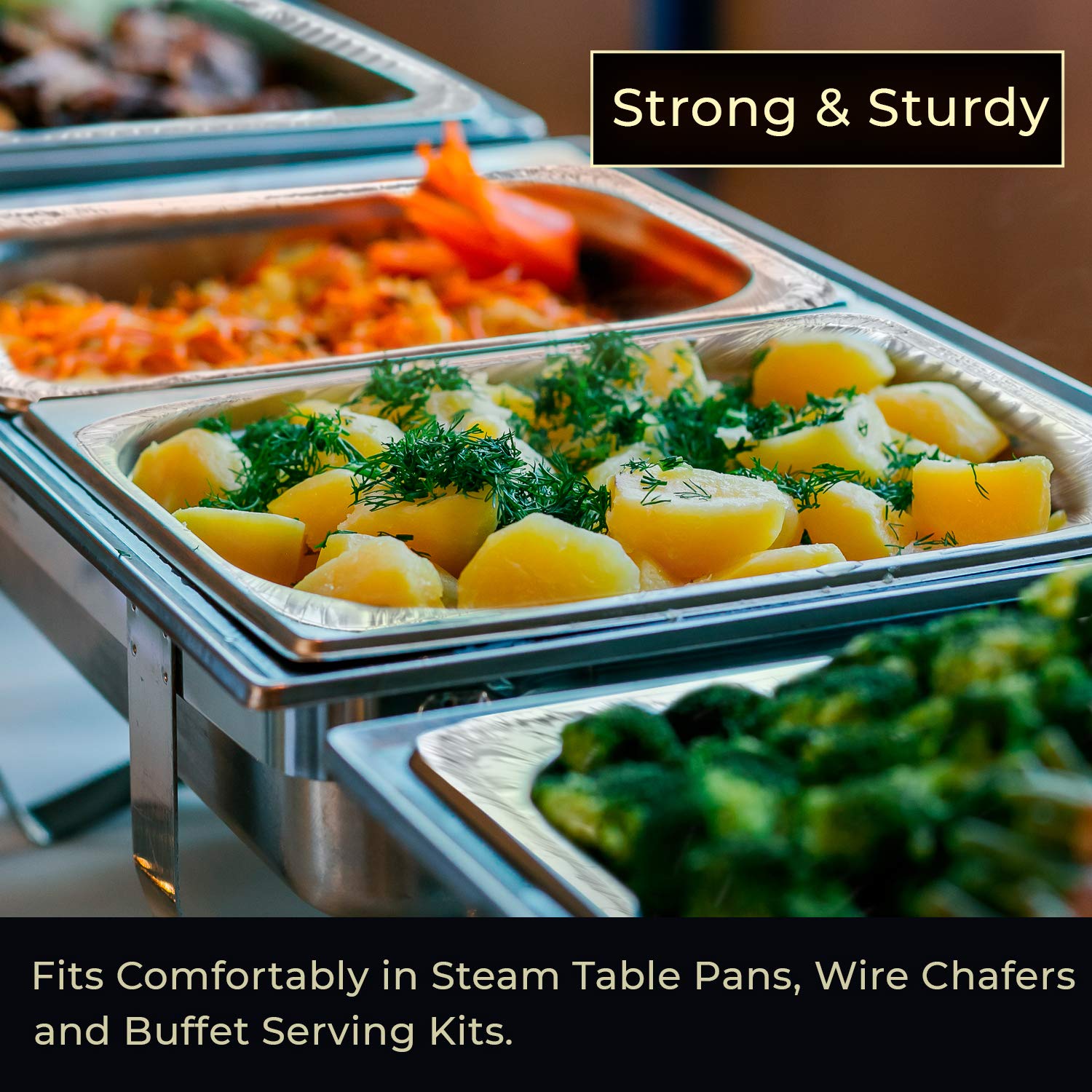 9x13 Aluminum Pans Disposable (30-Pack) - HEAVY DUTY - Half-Size Deep Foil Pans. Great for Baking, Cooking, Grilling, Serving & Lining Steam-Table Trays/Chafers. Pan Size - 12 1/2" x 10 1/4" x 2 1/2"