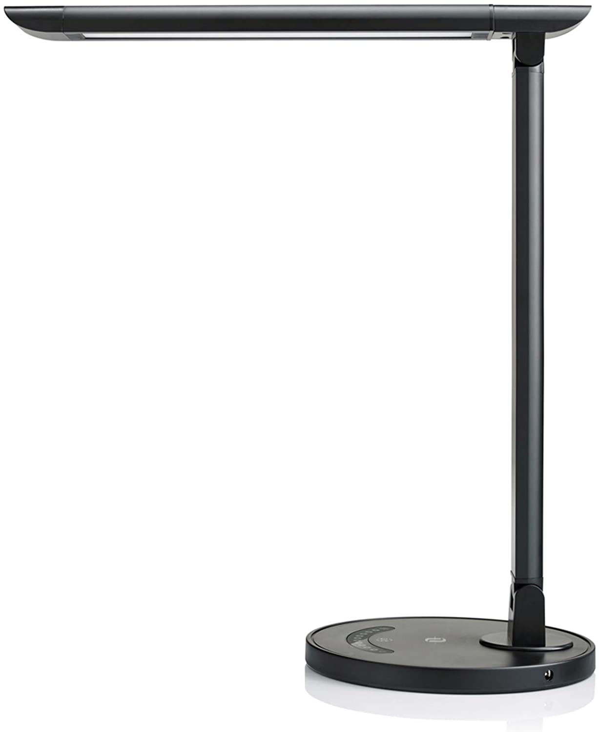 TT-DL13B LED Desk Lamp Eye-caring Table Lamps, Dimmable Office Lamp with USB Charging Port, Touch Control, 12W, 5 Color Modes, Philips EnabLED Licensing Program (Black)