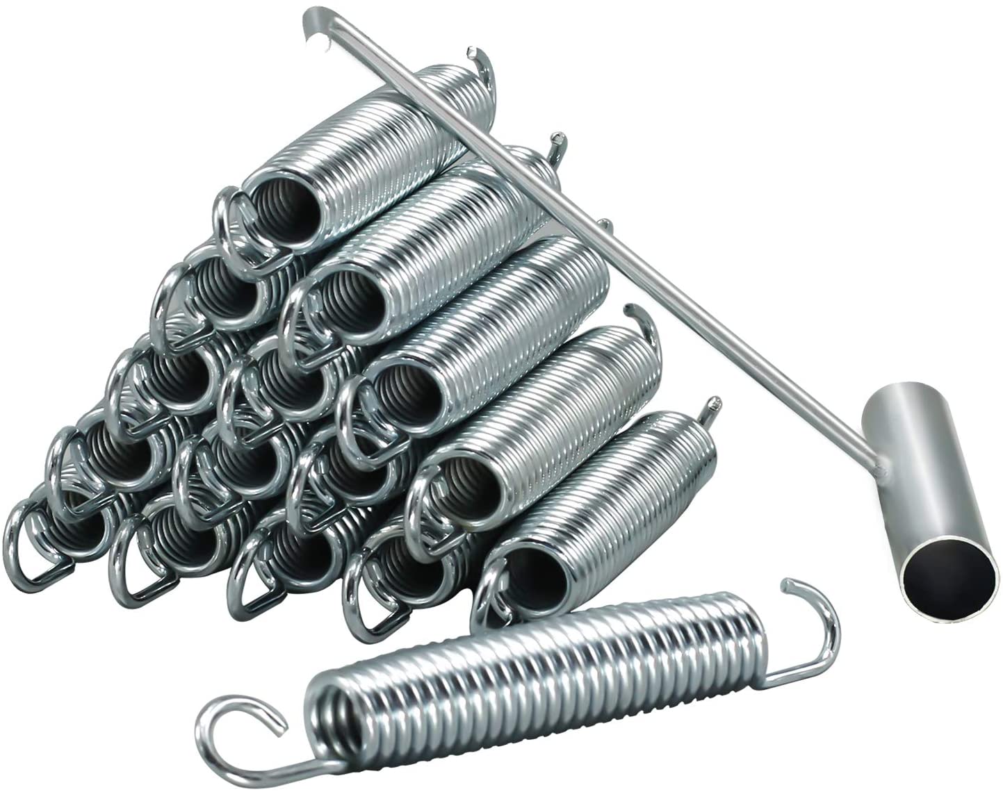 Sports & Outdoors Trampoline Parts Trampoline Springs Replacement with T Hook 5 1/2" Inch, 16 Pack