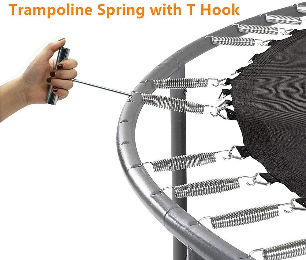 Sports & Outdoors Trampoline Parts Trampoline Springs Replacement with T Hook 5 1/2" Inch, 16 Pack