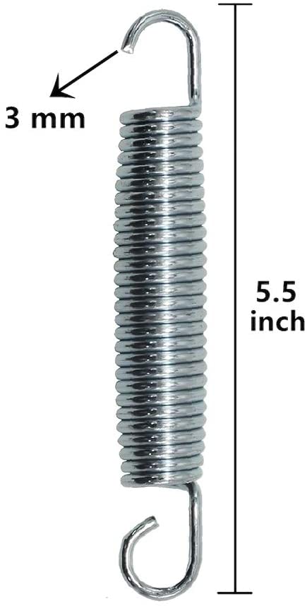 Sports & Outdoors Trampoline Parts Trampoline Springs Replacement with T Hook 5 1/2" Inch, 16 Pack