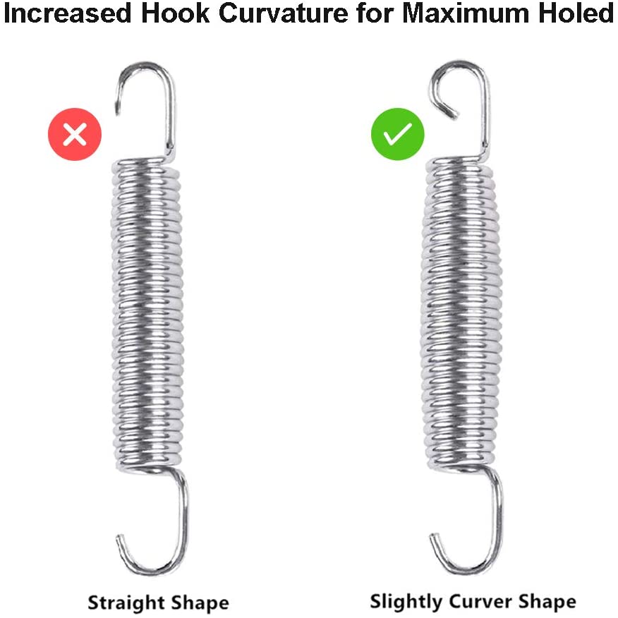 Sports & Outdoors Trampoline Parts Trampoline Springs Replacement with T Hook 5 1/2" Inch, 16 Pack