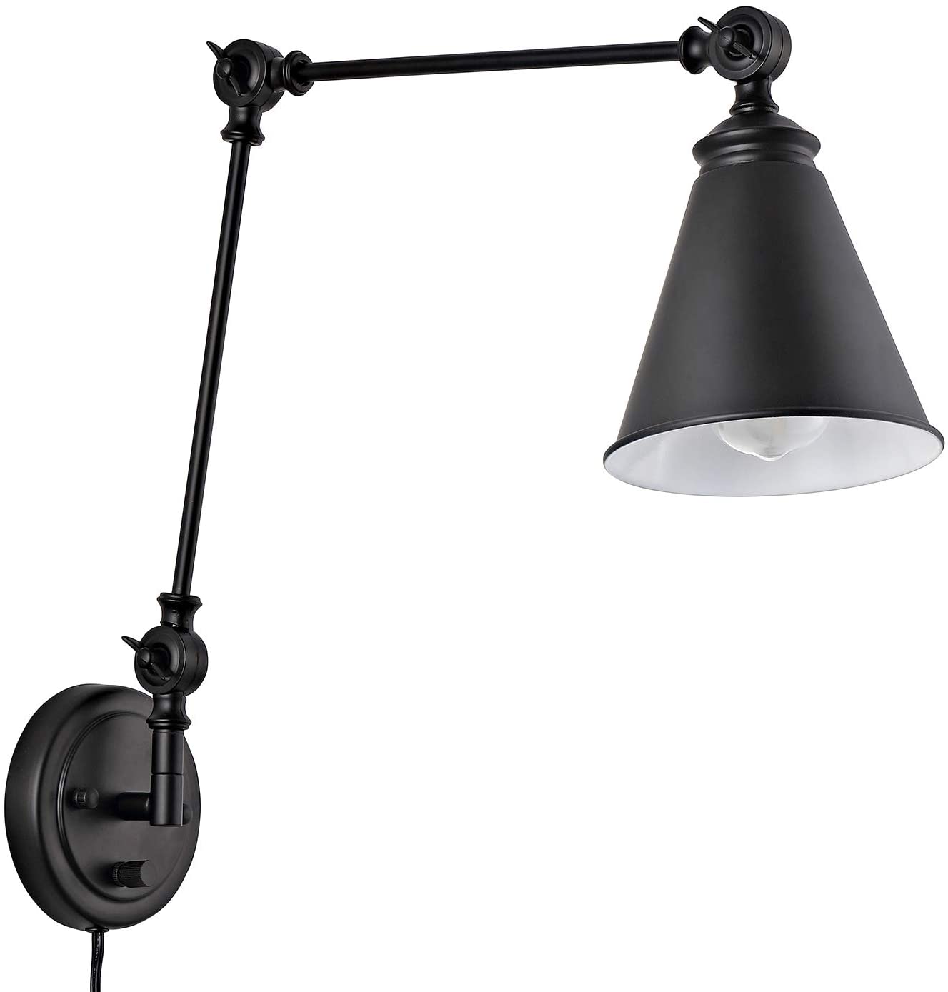 Industrial Wall Sconce with ON/Off Switch, Edison Vintage Style Swing Arm Wall Lamp (Bulb Not Included)