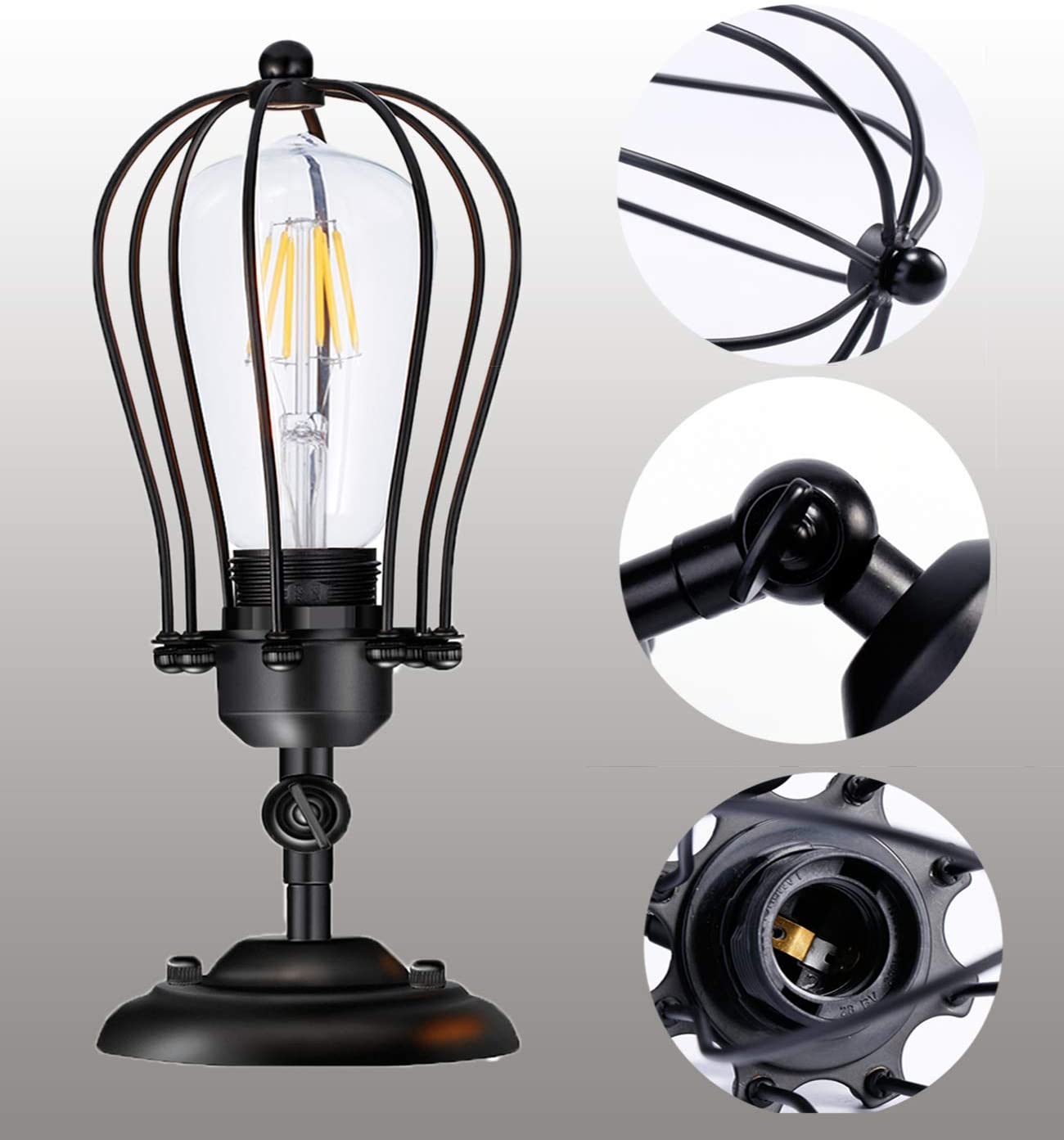 Wire Cage Wall Sconce Licperron Adjustable Industrial Wall Sconce 2 Pack Vintage Style Bedroom Garage Porch Mirror