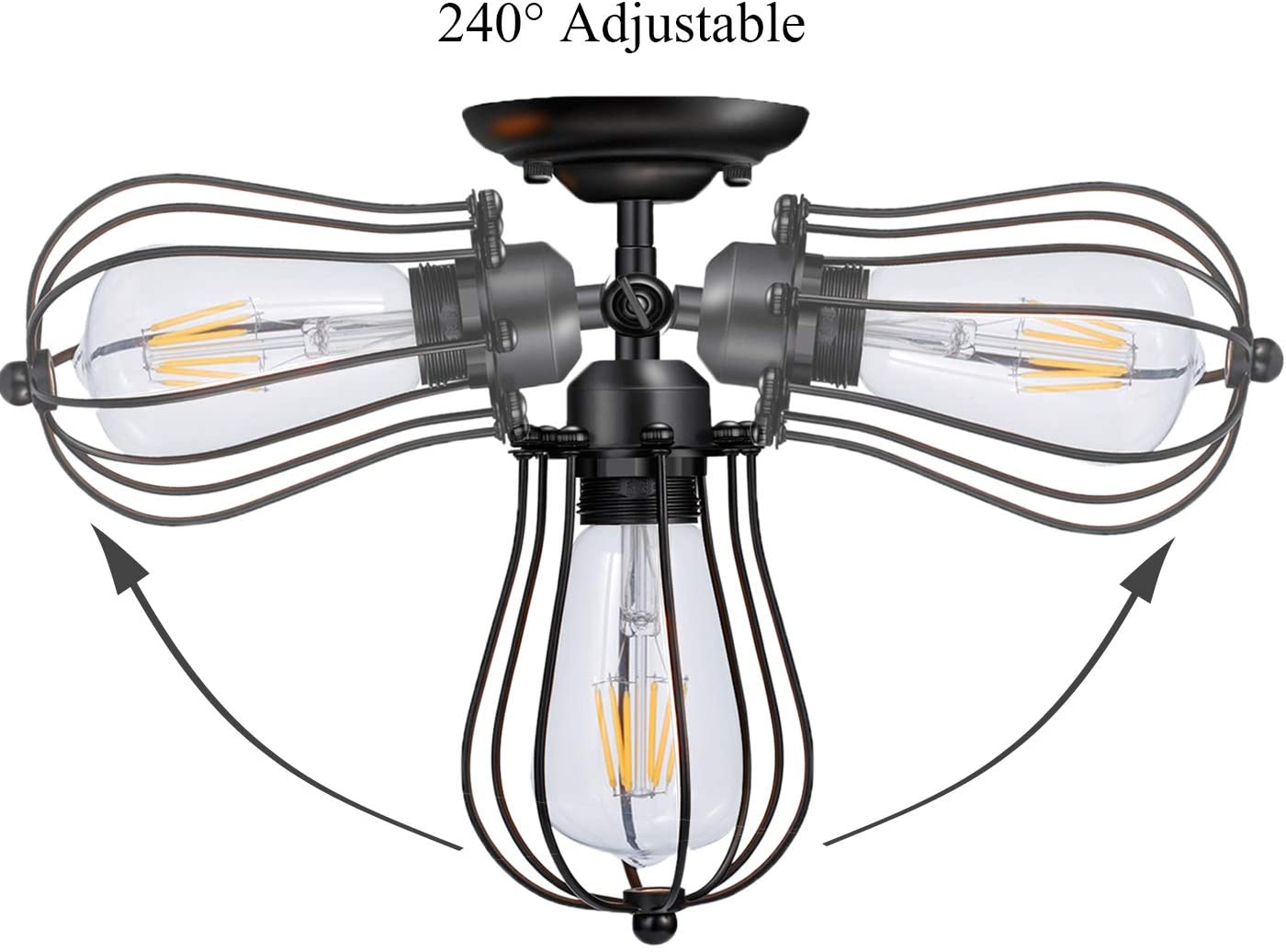 Wire Cage Wall Sconce Licperron Adjustable Industrial Wall Sconce 2 Pack Vintage Style Bedroom Garage Porch Mirror