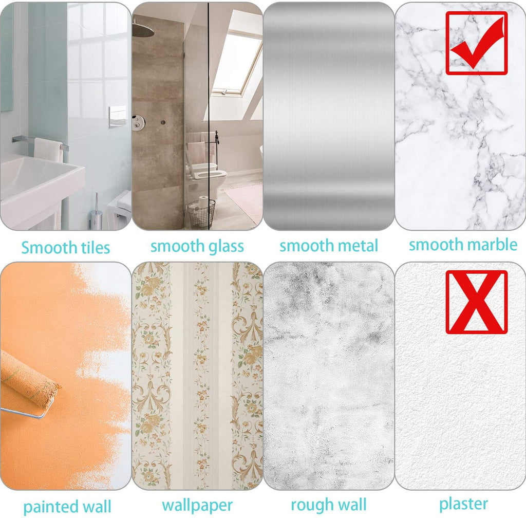 Shower Caddy Shower Storage Rack with 11 Hooks for Hanging Shower Ball and Razor, Shampoo Holder Organizer No Drilling Shower Shelf with 4 Traceless Adhesive Hooks